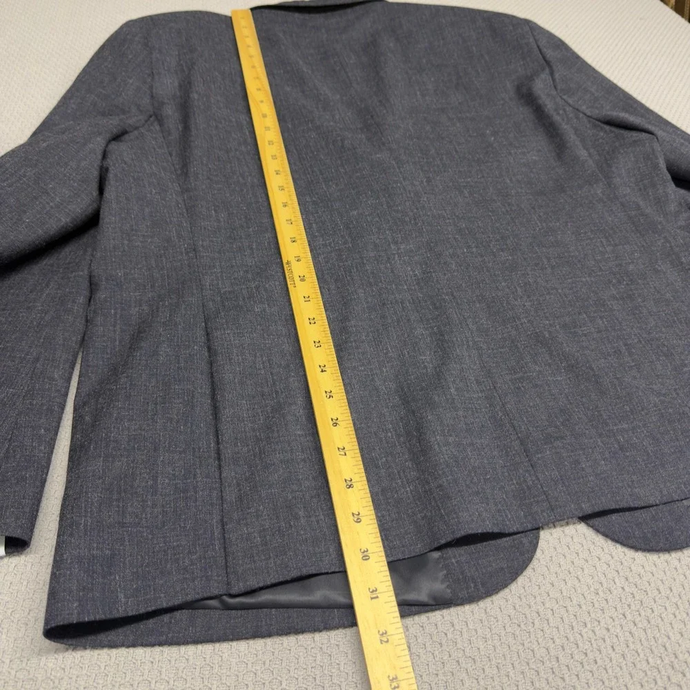 Herman & Sons Blazer Jacket Mens 48R Charcoal Grey Stretch Two Button Sport Coat